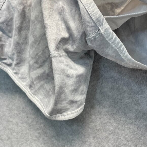 Lululemon Run Bright At Night Shorts Womens 12 Gray Blazer Print / White W7511S - Picture 7 of 11